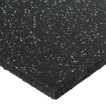 TerraFit Duo interlocking 1m grey gym flooring tile with EPDM flecks