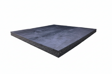Square piece of black acoustic matting, three layers for anti vibration