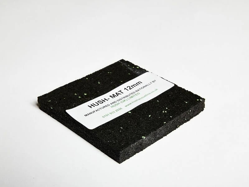 Hush Mat 12 acoustic rubber floor mat, 1250 x 1000 x 12mm, shown as a full sheet on a white background