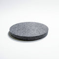 Round gray Pure-Kutik Panel on a white background