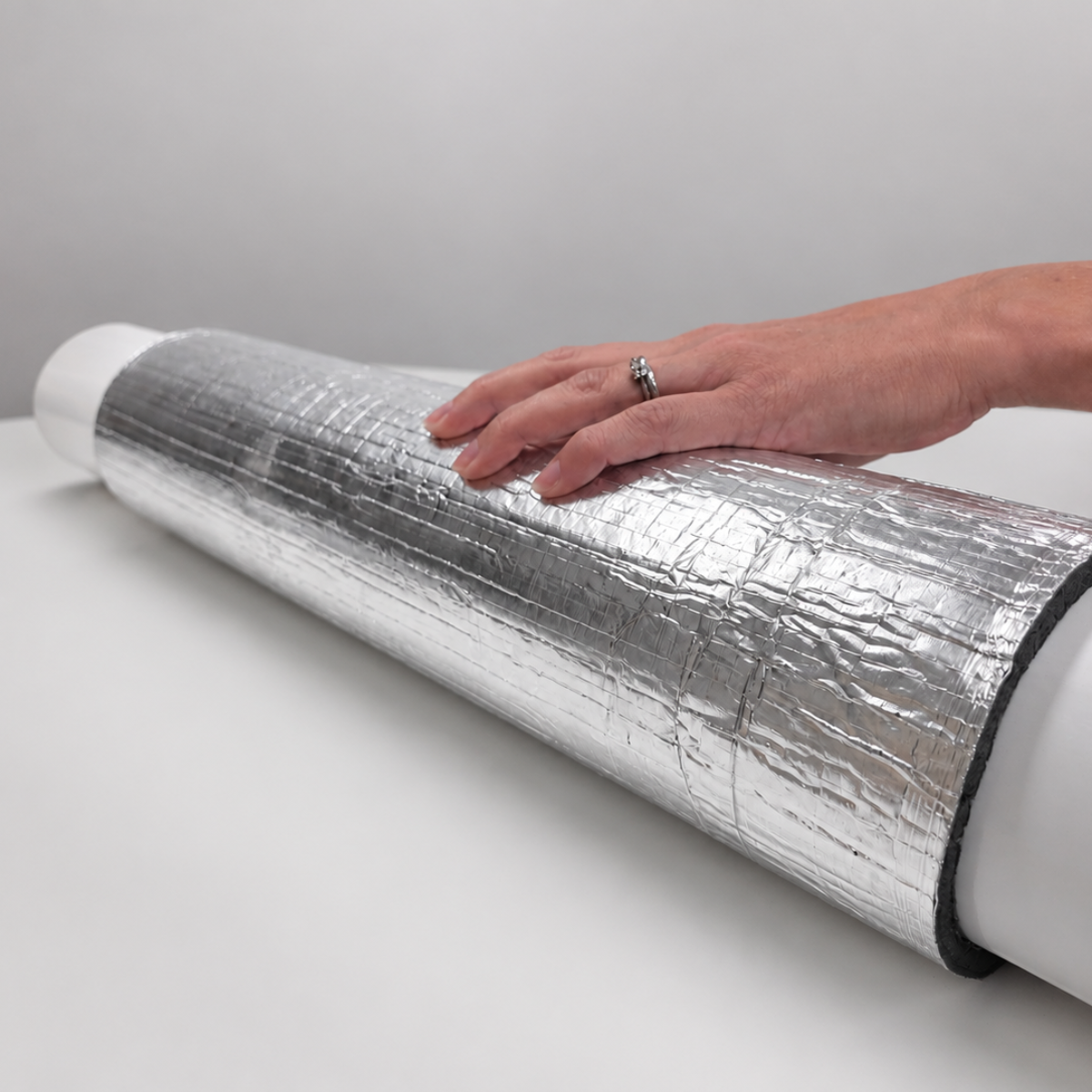 SilenceCORE acoustic pipe lagging roll with reinforced foil facing