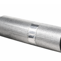 Metallic tape wrapped around a SilenceCore treating Pipe on a white background