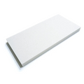 Rectangular white absorption panel on a white background