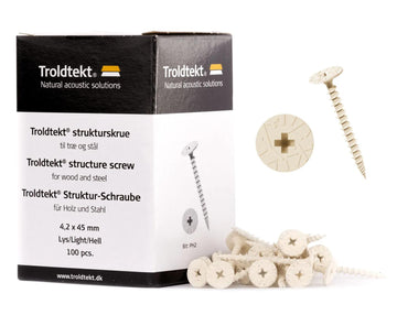 Troldtekt Structure Screws | Light / Natural Wood | 4.2 x 45mm | 100 Pack