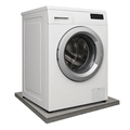 Diagram showing a washing machine on acoustic matting 