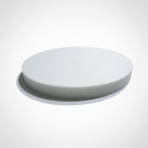 A white, solid-colored acoustic ceiling panel designed to reduce noise.