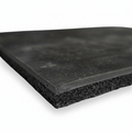 Black acoustic mat on a white background