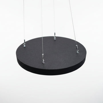 Black Pure-Kustik Circular Absorption Panel Suspended White Background