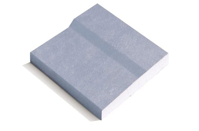 A single sheet of blue heavy-duty acoustic plasterboard.